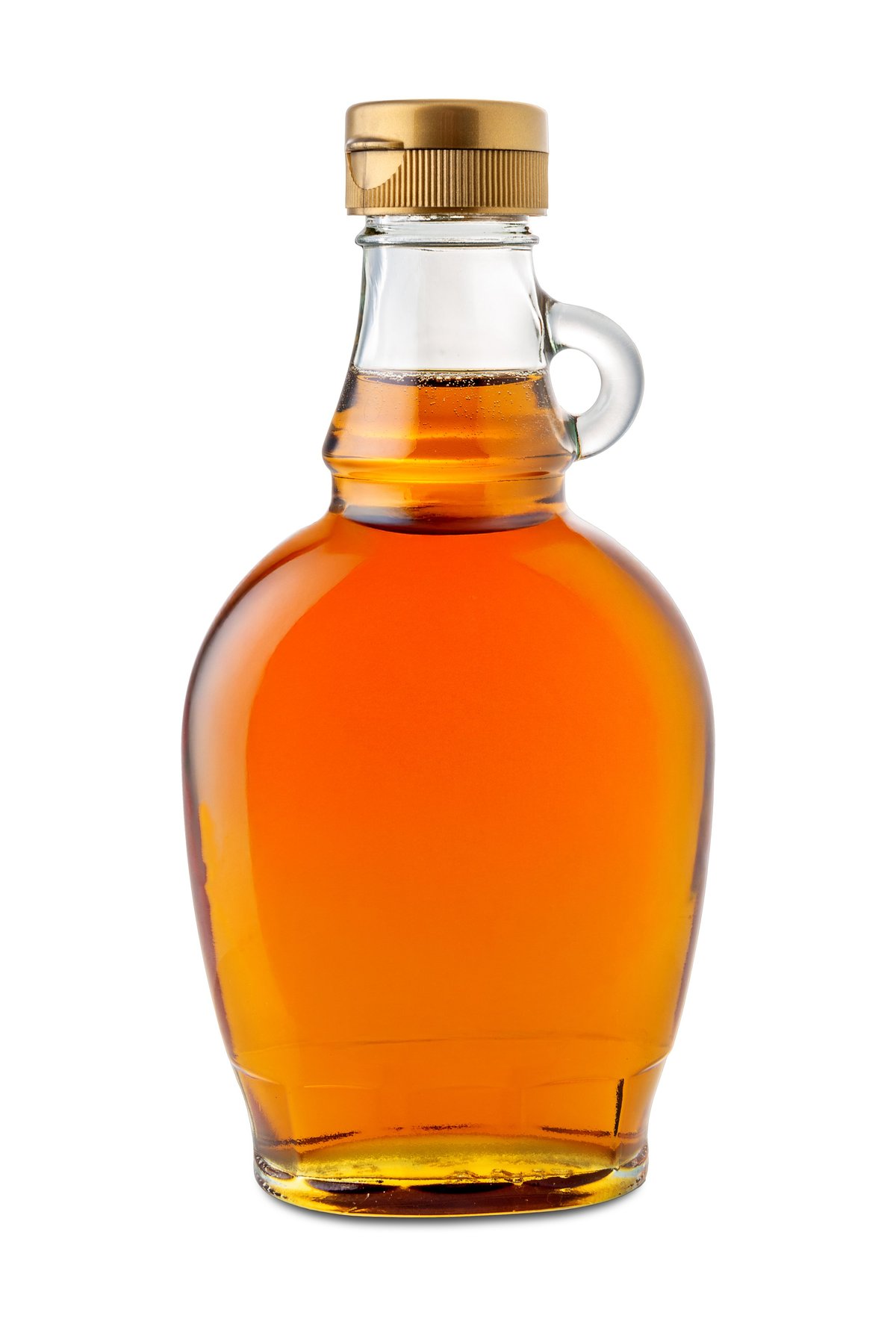 Placeholder product photo — glass cruet of maple syrup on a white background, ready for the seller's own image